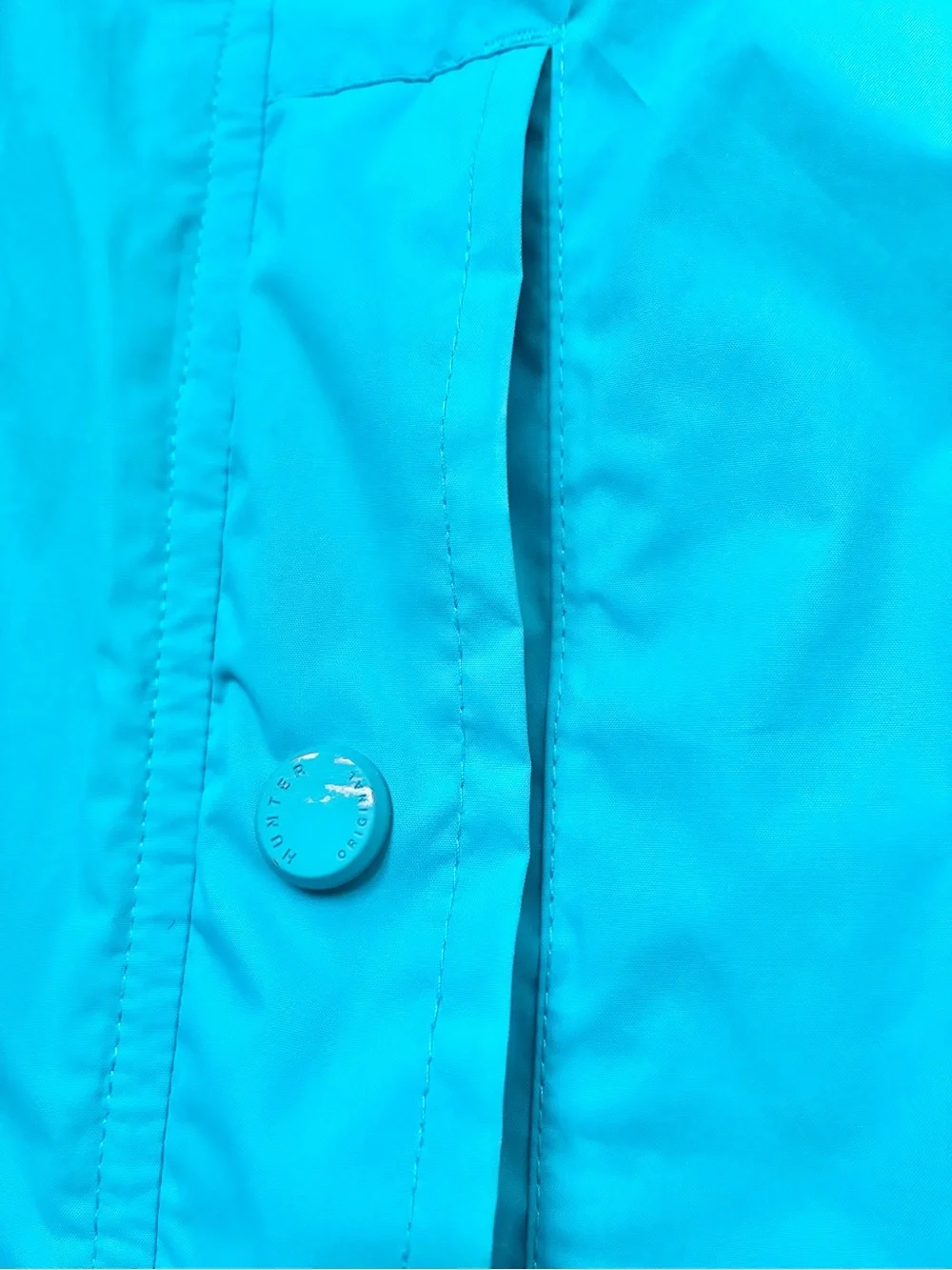 Hunter Men’s Lightweight Rain Ready Windbreaker Jacket Light Blue Aqua Size L